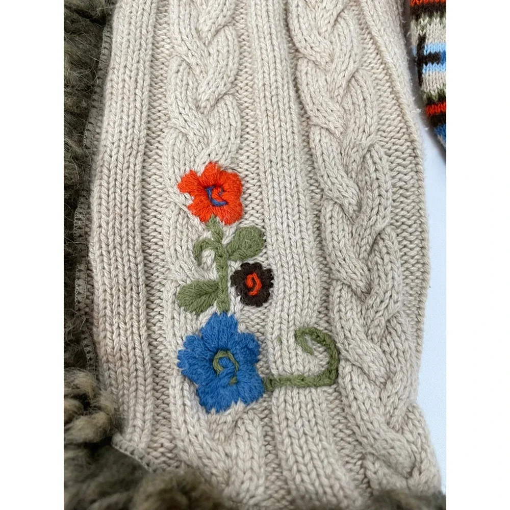 Hanna Andersson Girl Size 110 (5) Storyteller Cardigan Brown Knit Sweater